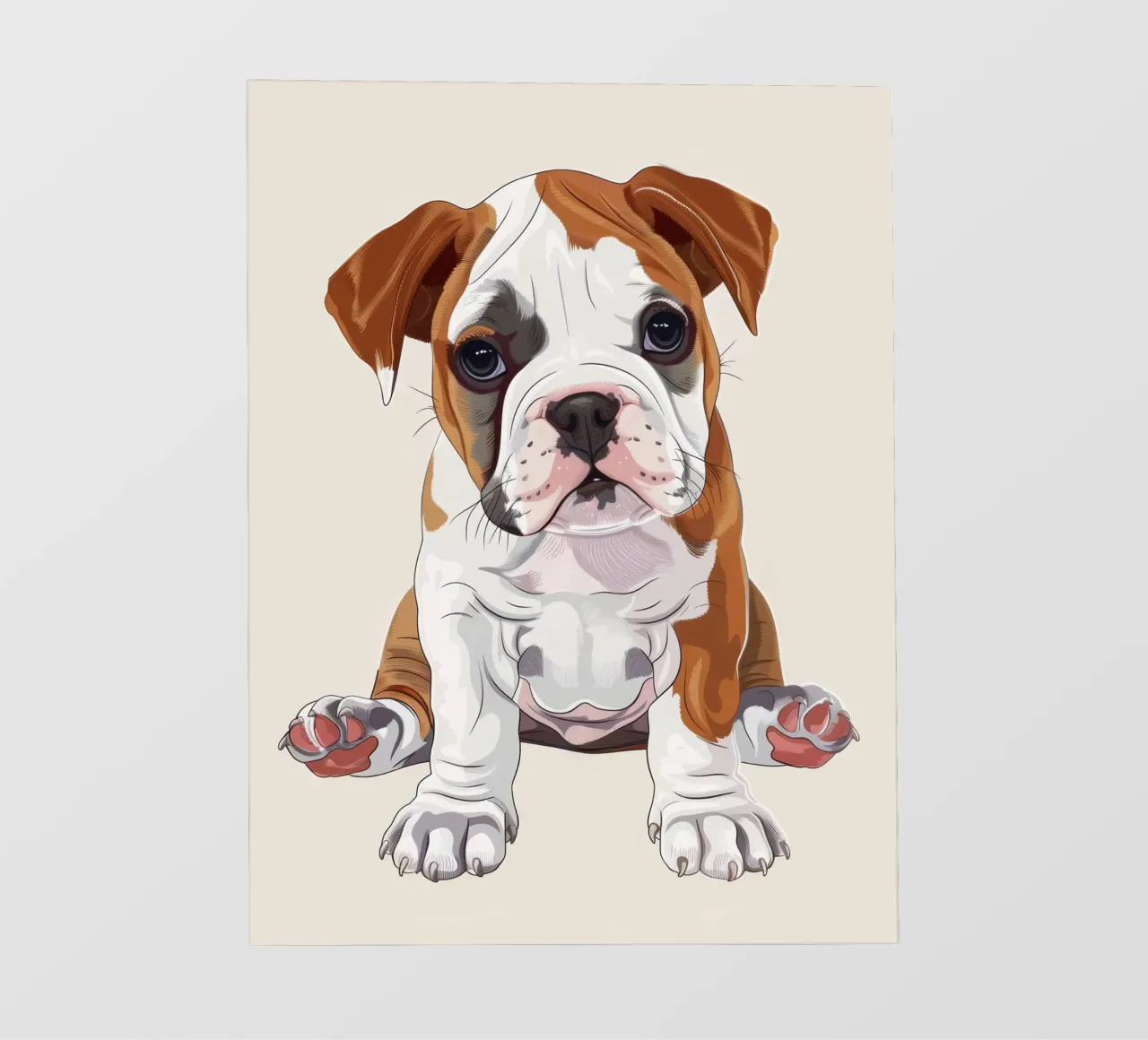 Bulldog gentile: Un ritratto dell'innocenza telo in pvc da DesignDoodle
