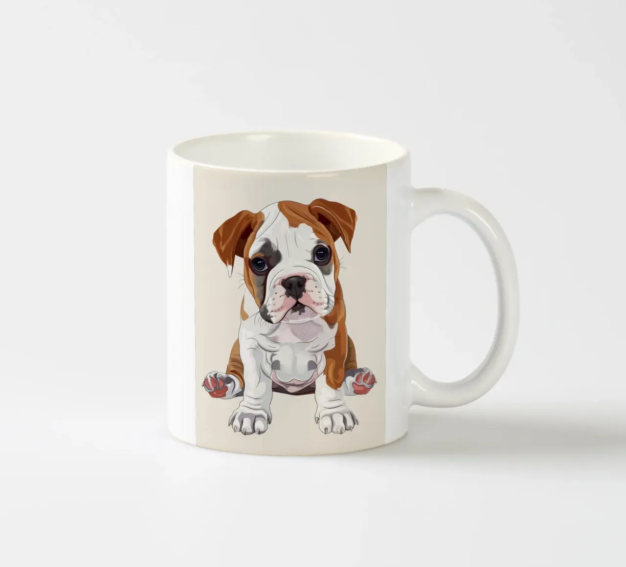Bulldog gentile: Un ritratto dell'innocenza tazza in ceramica da DesignDoodle