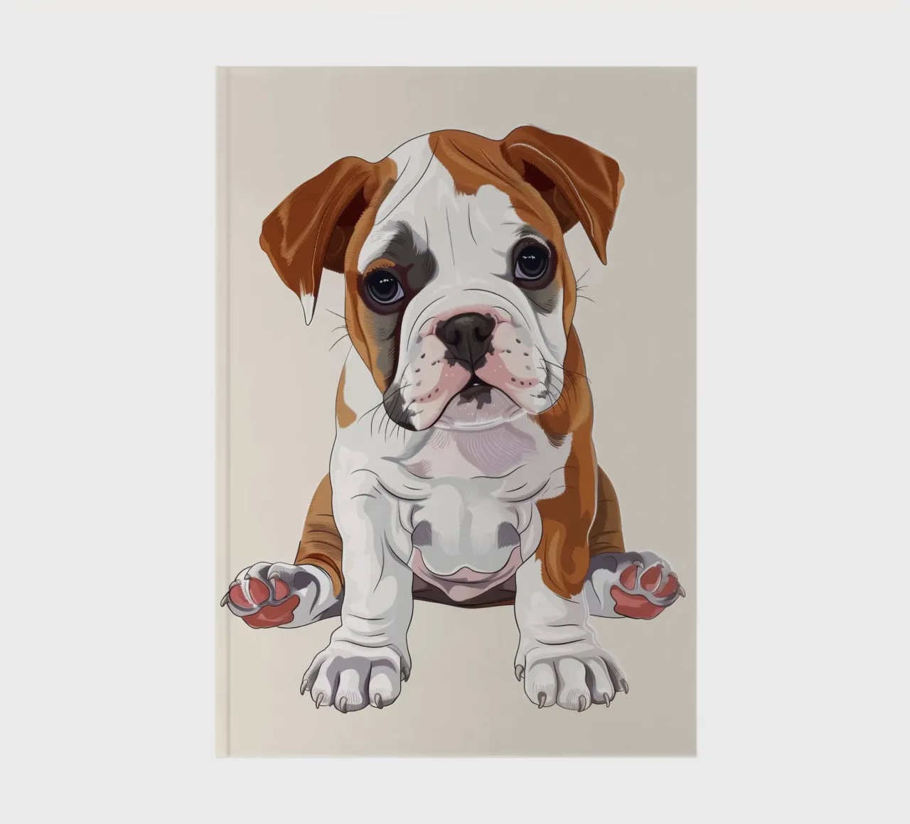 Gentle Bulldog: A Portrait of Innocence notebook by DesignDoodle