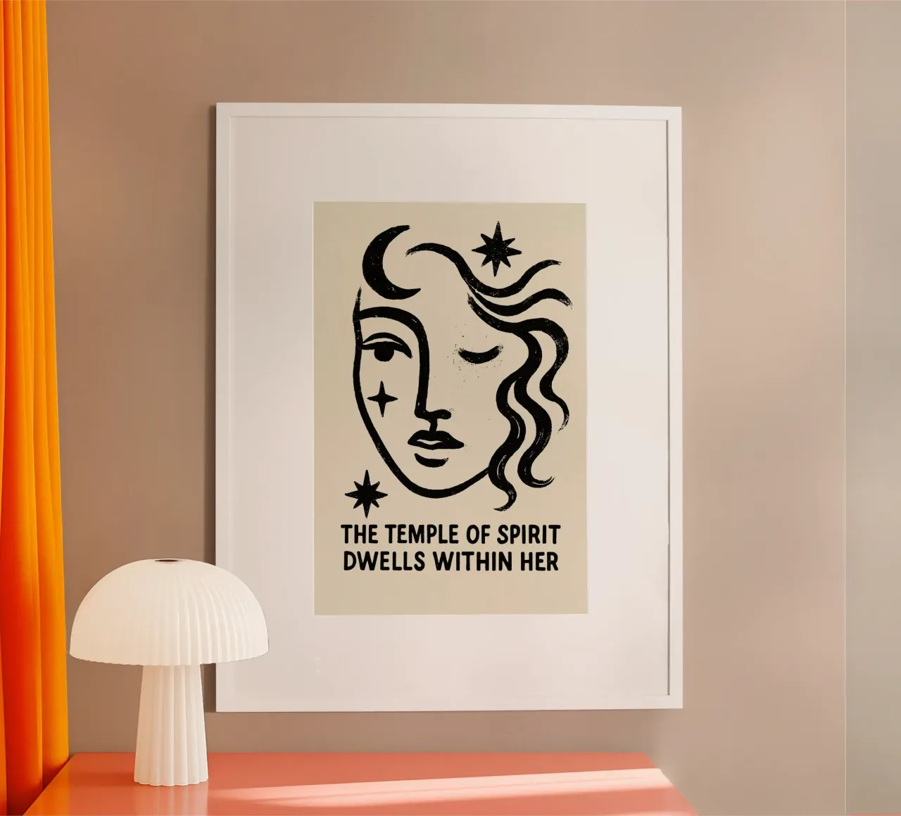 The Temple Of Spirit poster con telaio in legno da treechild