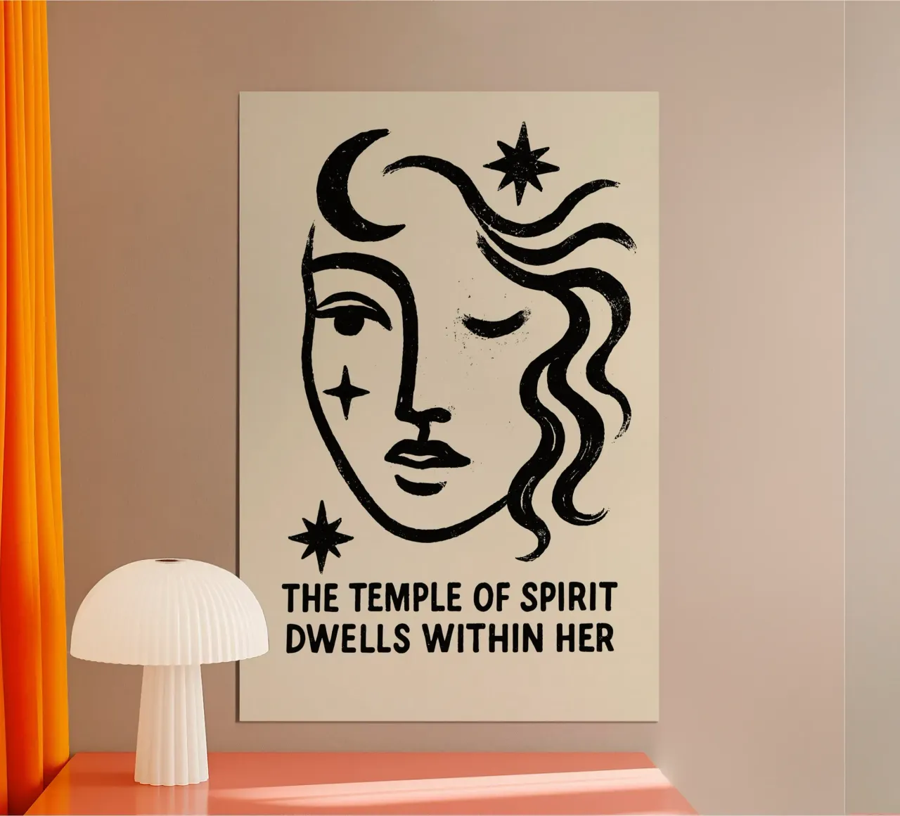 The Temple Of Spirit poster con telaio in legno da treechild