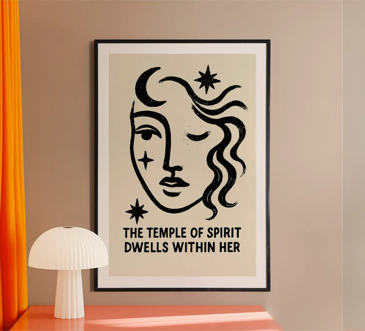 The Temple Of Spirit poster con telaio in legno da treechild
