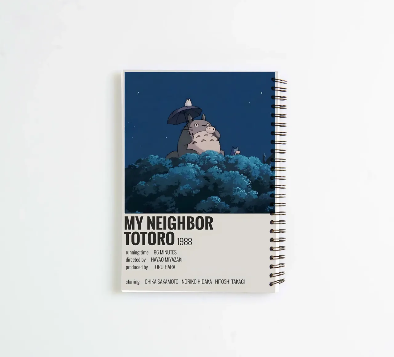 MY NEIGHBOR TOTORO 1988 spiral notebook by MVFminimalist