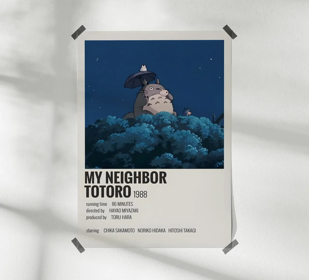 MY NEIGHBOR TOTORO 1988 poster da MVFminimalist