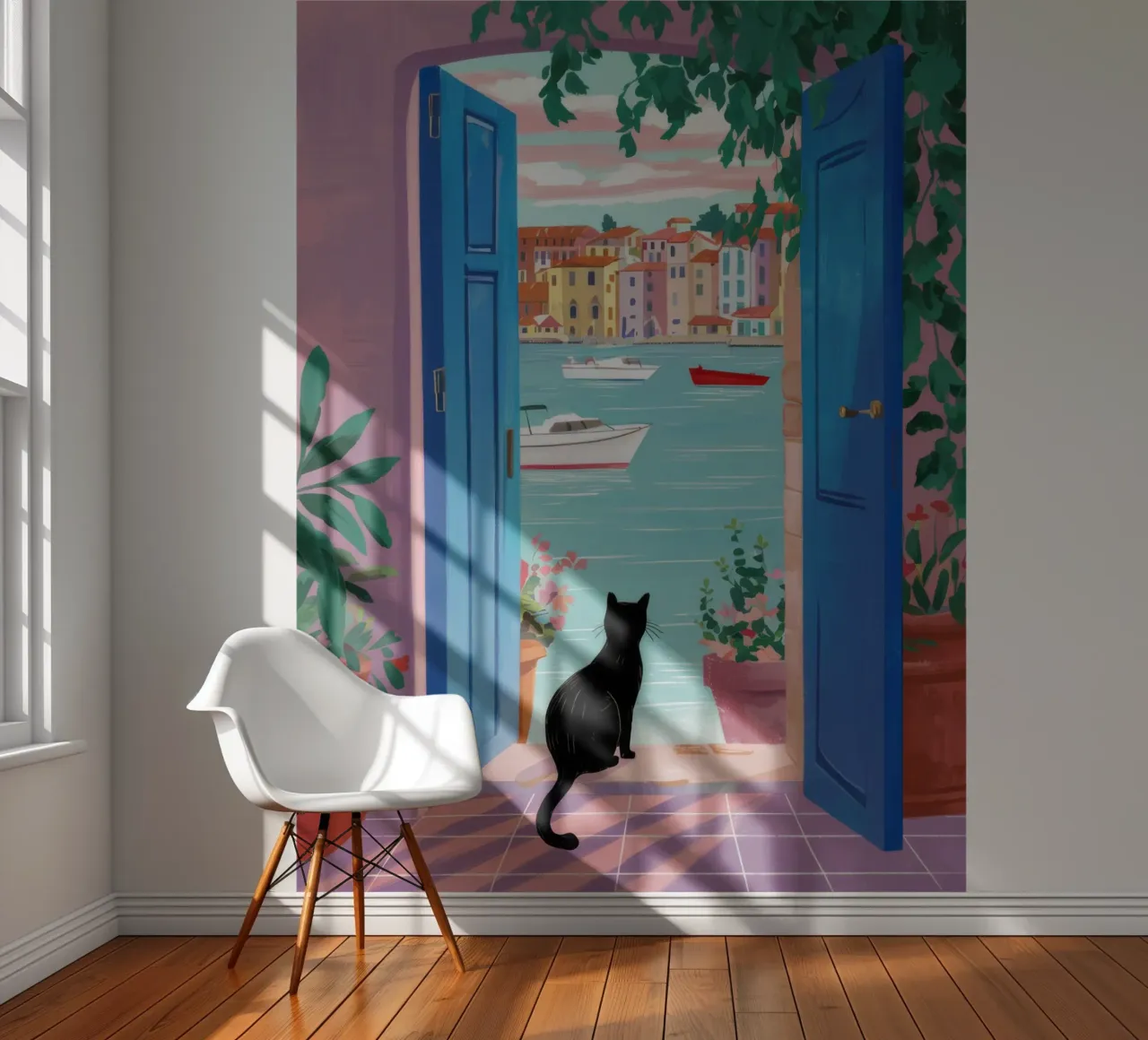 Open Door Black Cat photo wallpaper by FadeAura