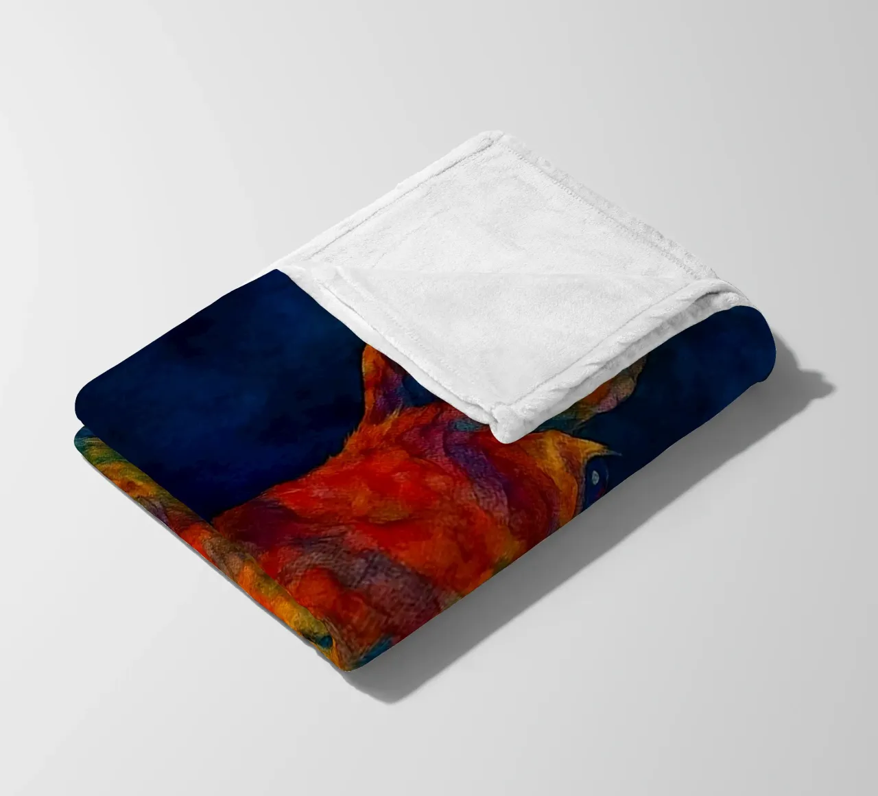 Hirsche bunt gemalt Fleecedecke von toegoe