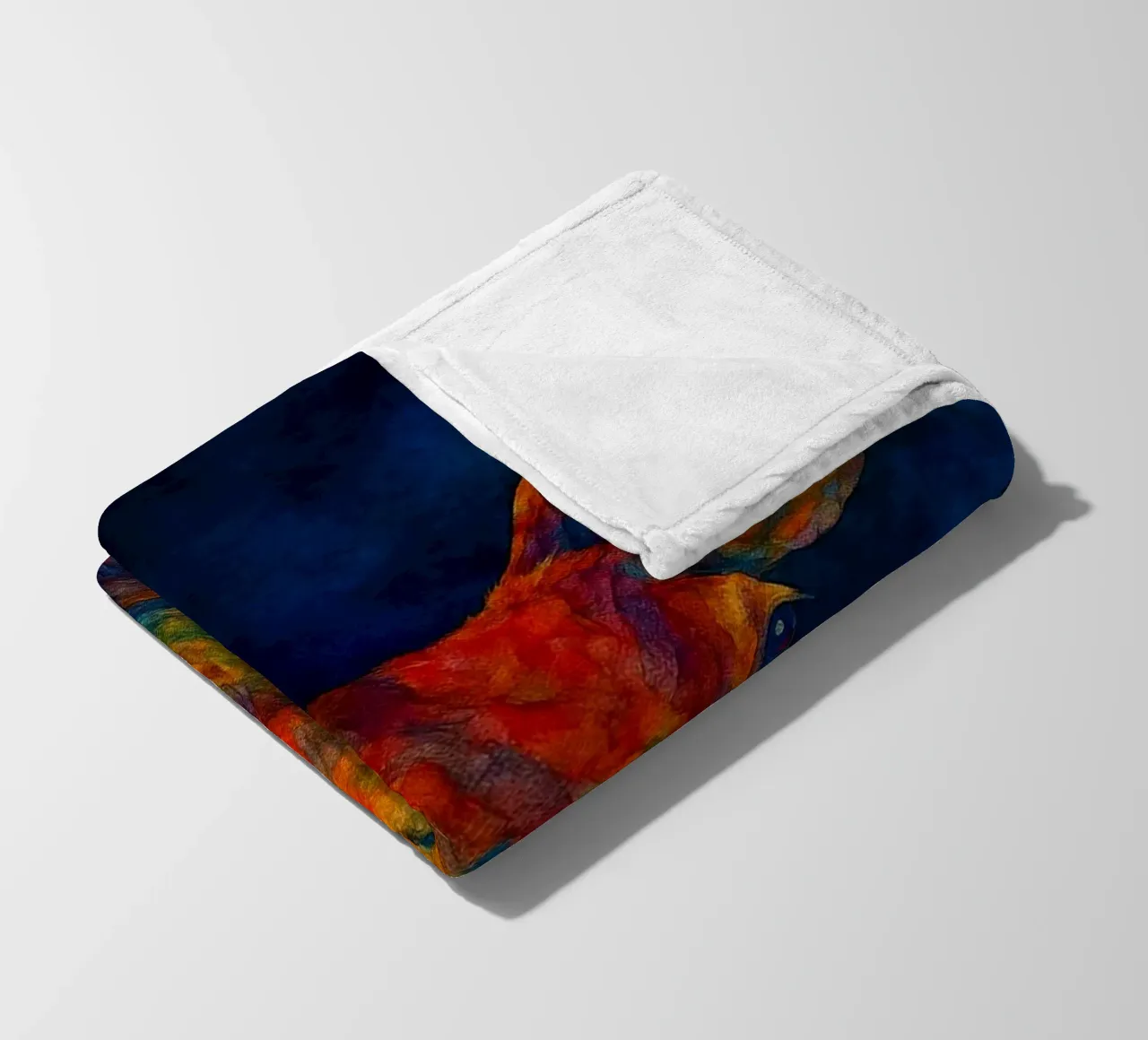 Hirsche bunt gemalt Fleecedecke von toegoe