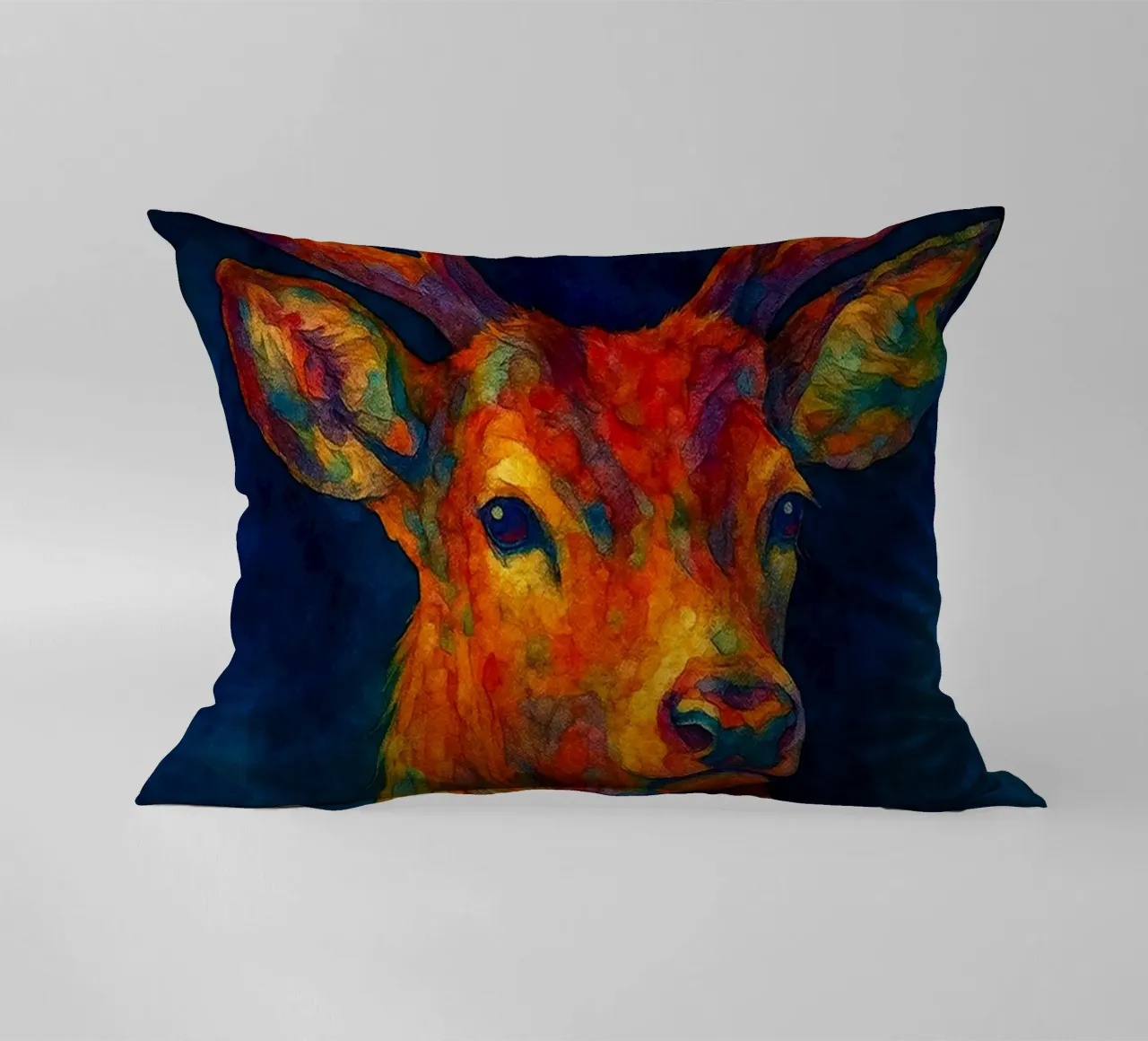 cervo pittura colorfull cuscino da toegoe