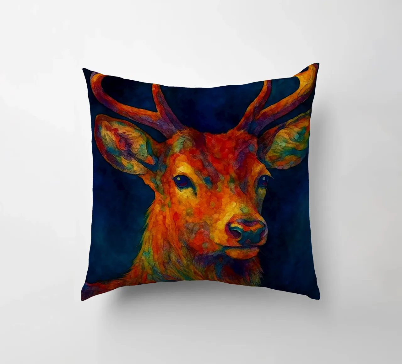 cervo pittura colorfull cuscino da toegoe