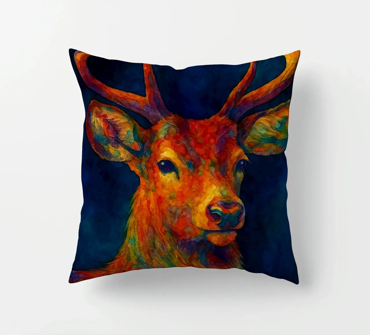 cervo pittura colorfull cuscino da toegoe