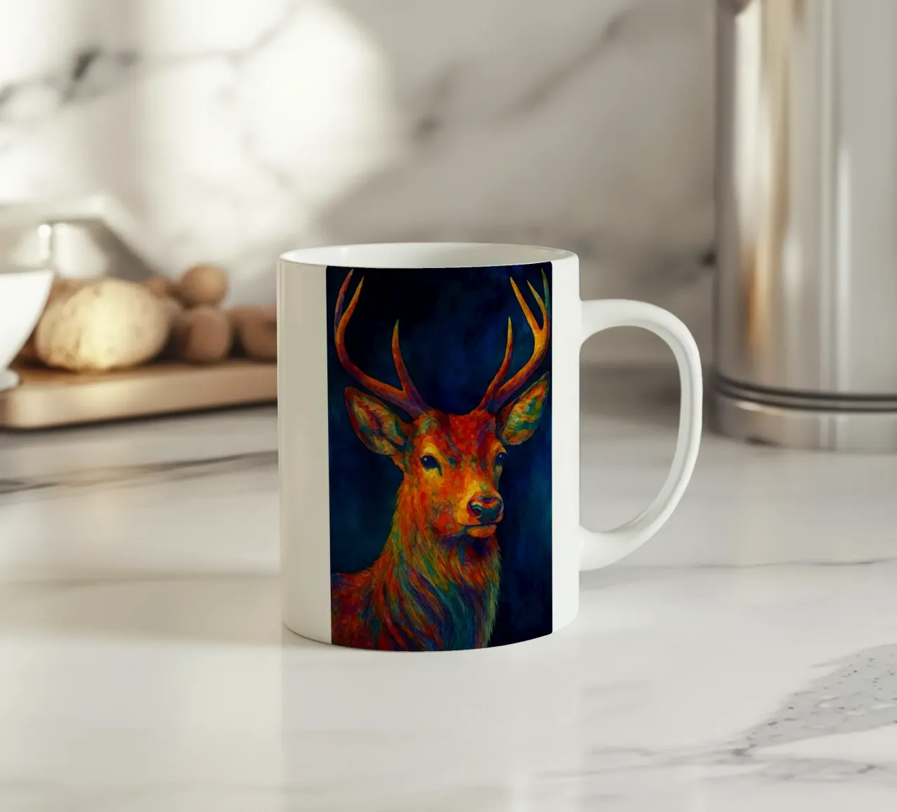 cervo pittura colorfull tazza in ceramica da toegoe