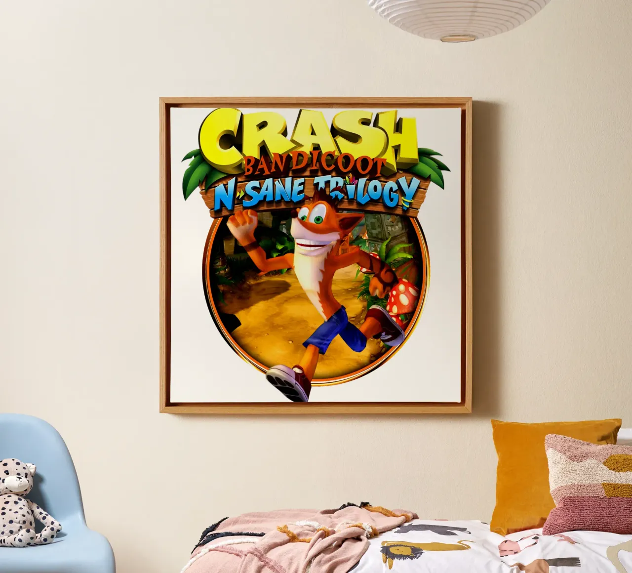 Crash Bandicoot - Retro games tela con Cornice a cassetta da Deepness