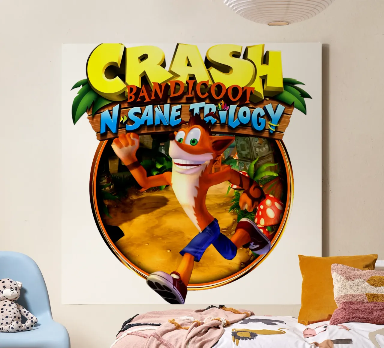 Crash Bandicoot - Retro games tela con Cornice a cassetta da Deepness