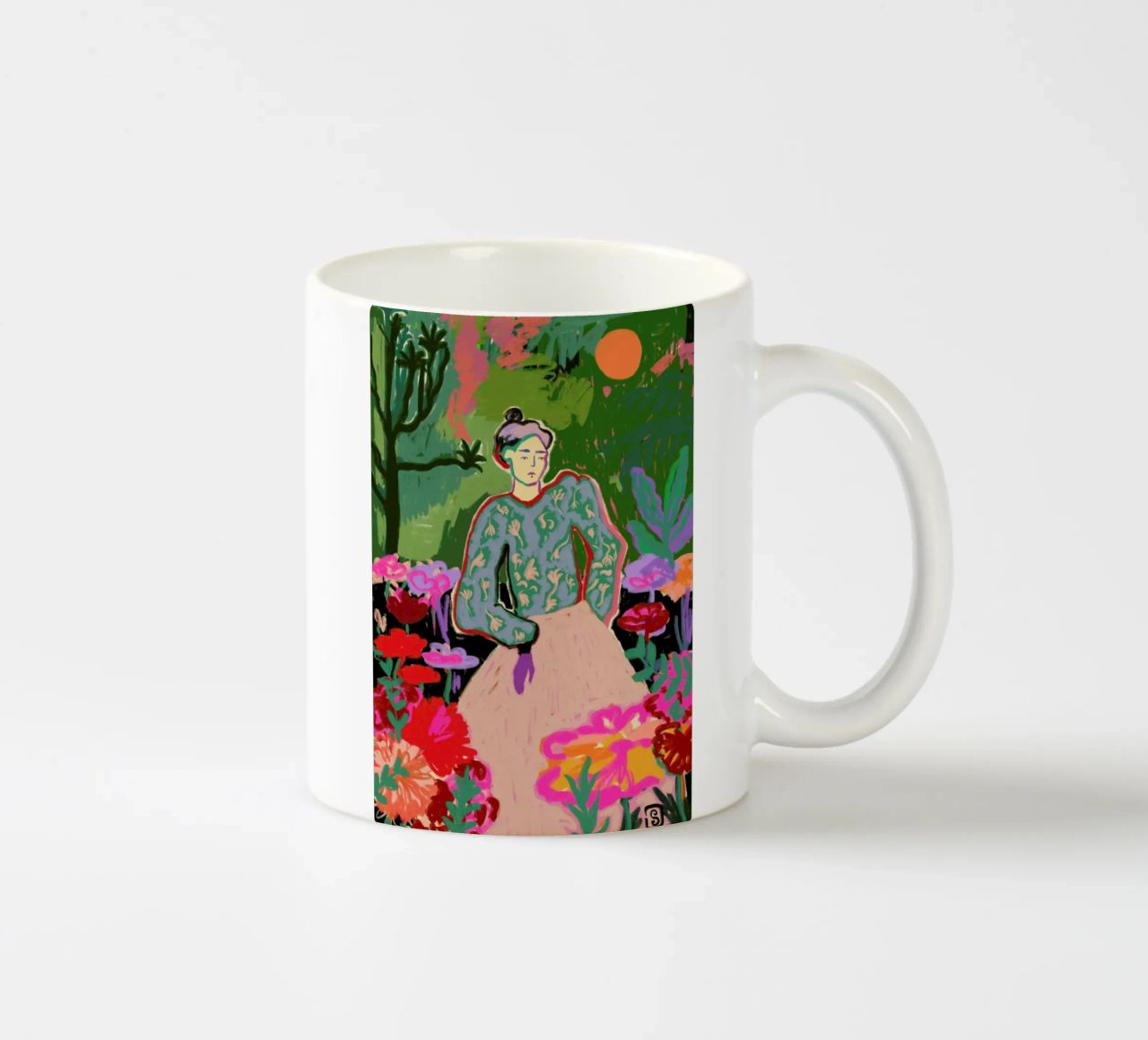 Autumn Walk In The Forest tazza in ceramica da Sandra Poliakov