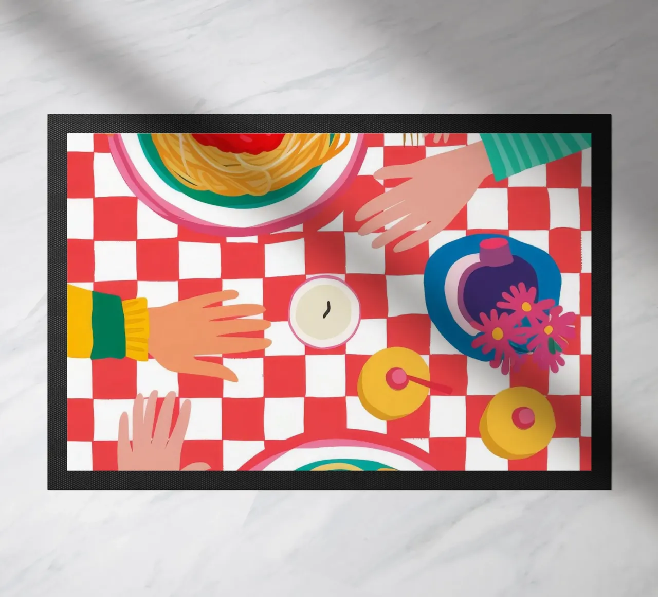 Spaghetti Checkered Table zerbino da Muse Artworks
