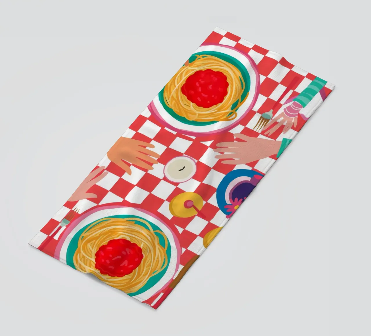 Spaghetti Checkered Table telo mare da Muse Artworks