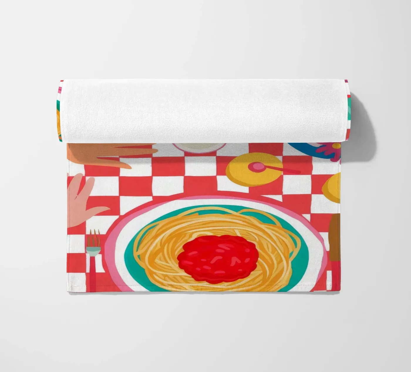 Spaghetti Checkered Table telo mare da Muse Artworks