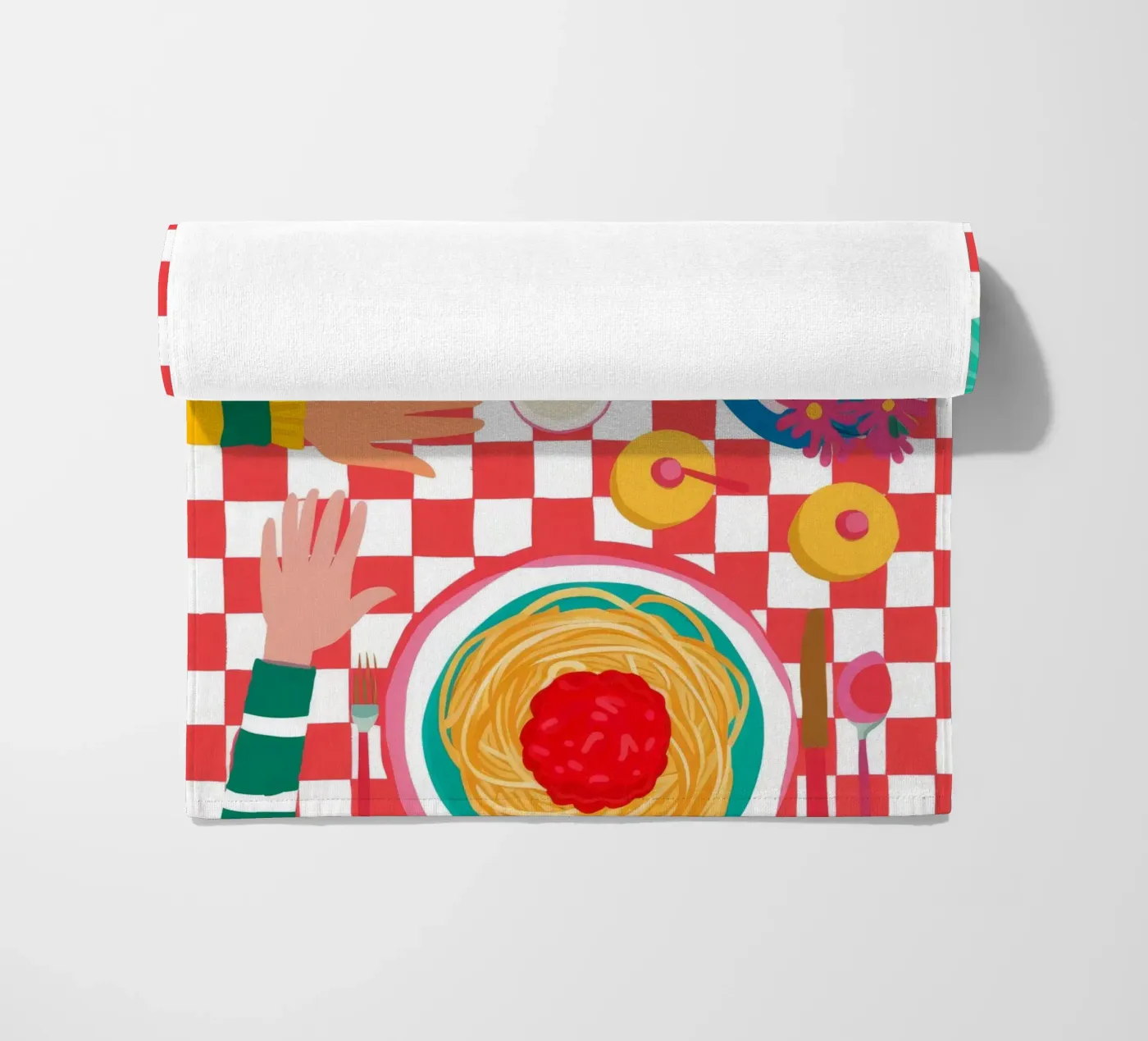 Spaghetti Checkered Table telo mare da Muse Artworks