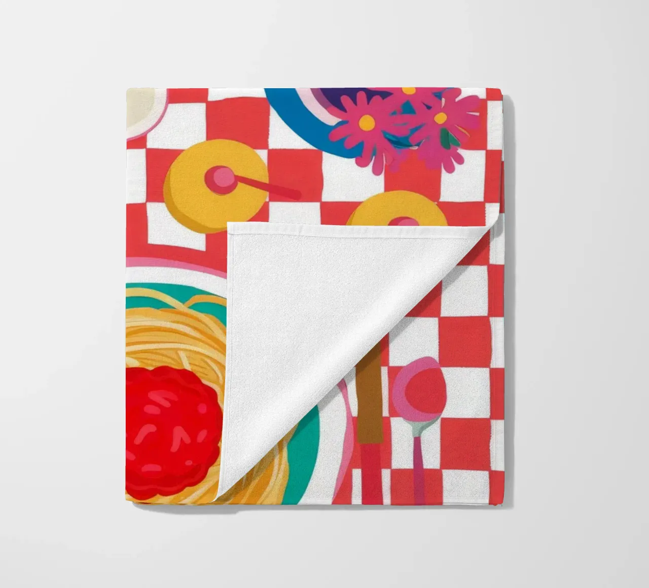 Spaghetti Checkered Table telo mare da Muse Artworks