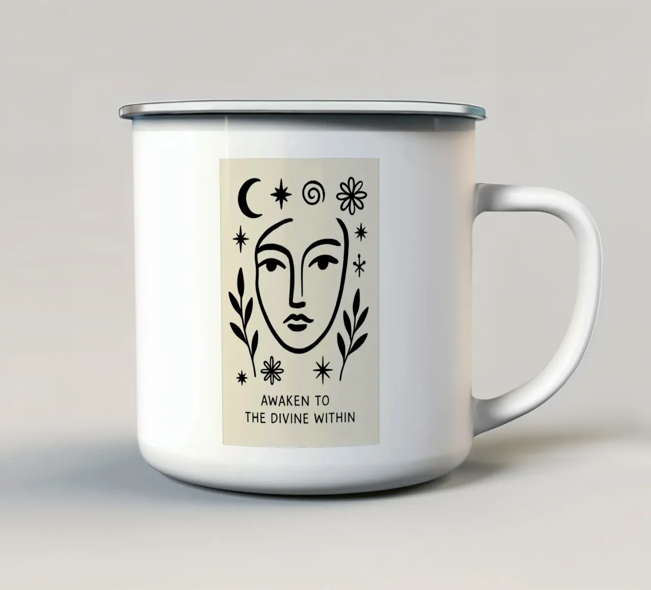 Awaken To The Devine Within tazza in smalto da treechild