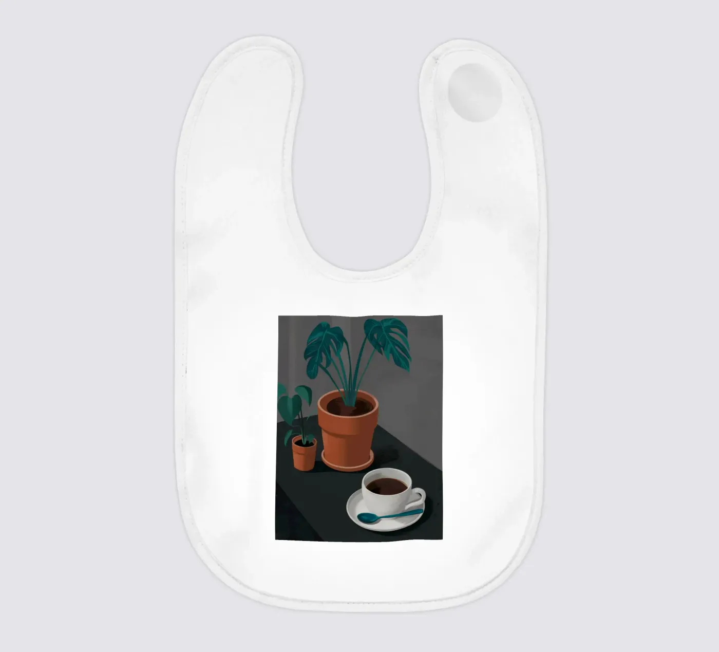 Café et Monstera bavoir de FadeAura