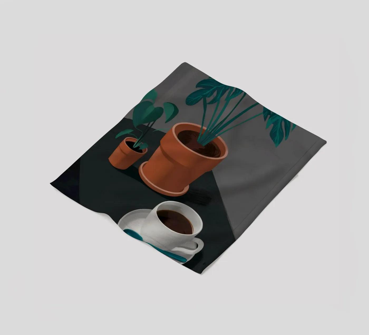 Caffè e Monstera coperta in pile da FadeAura