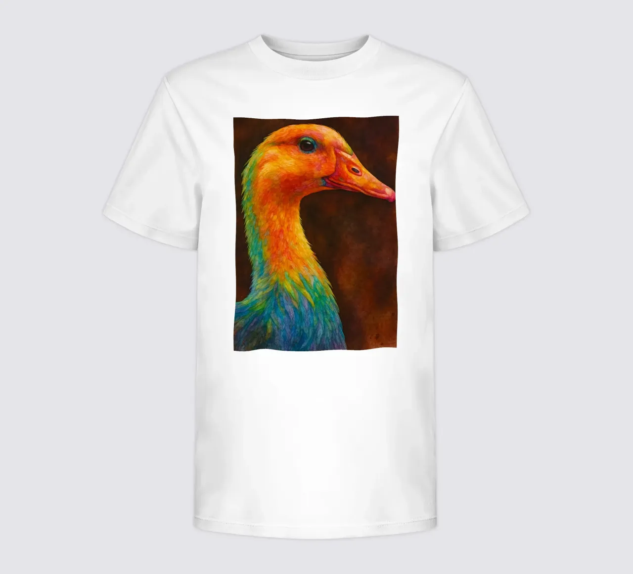 peinture colorée d'un canard t-shirt enfant de toegoe
