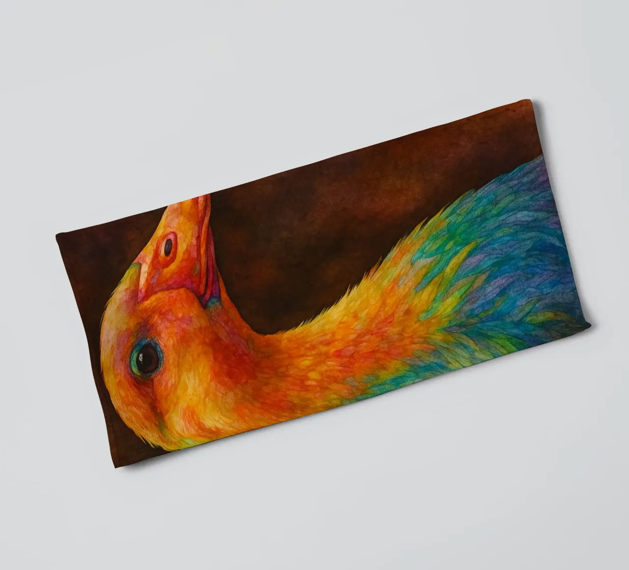 duck colorfull painting towel by toegoe