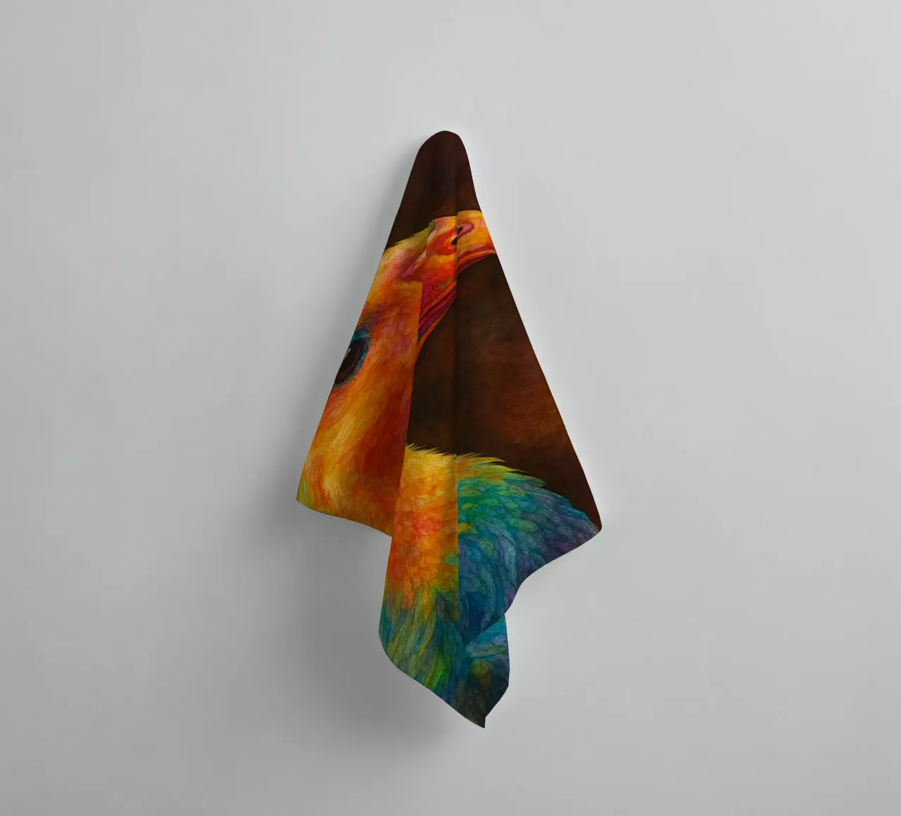 duck colorfull painting towel by toegoe