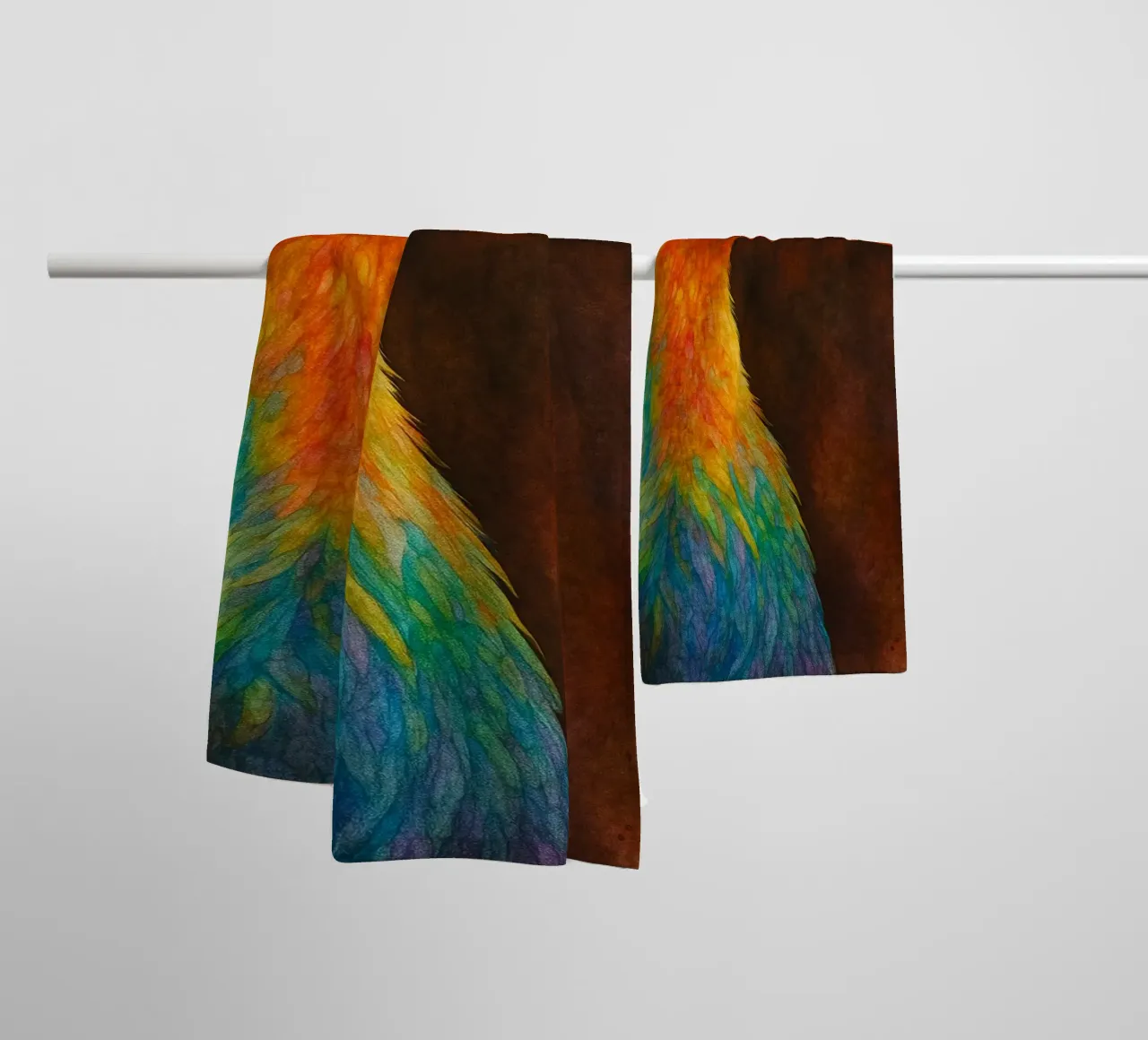duck colorfull painting towel by toegoe
