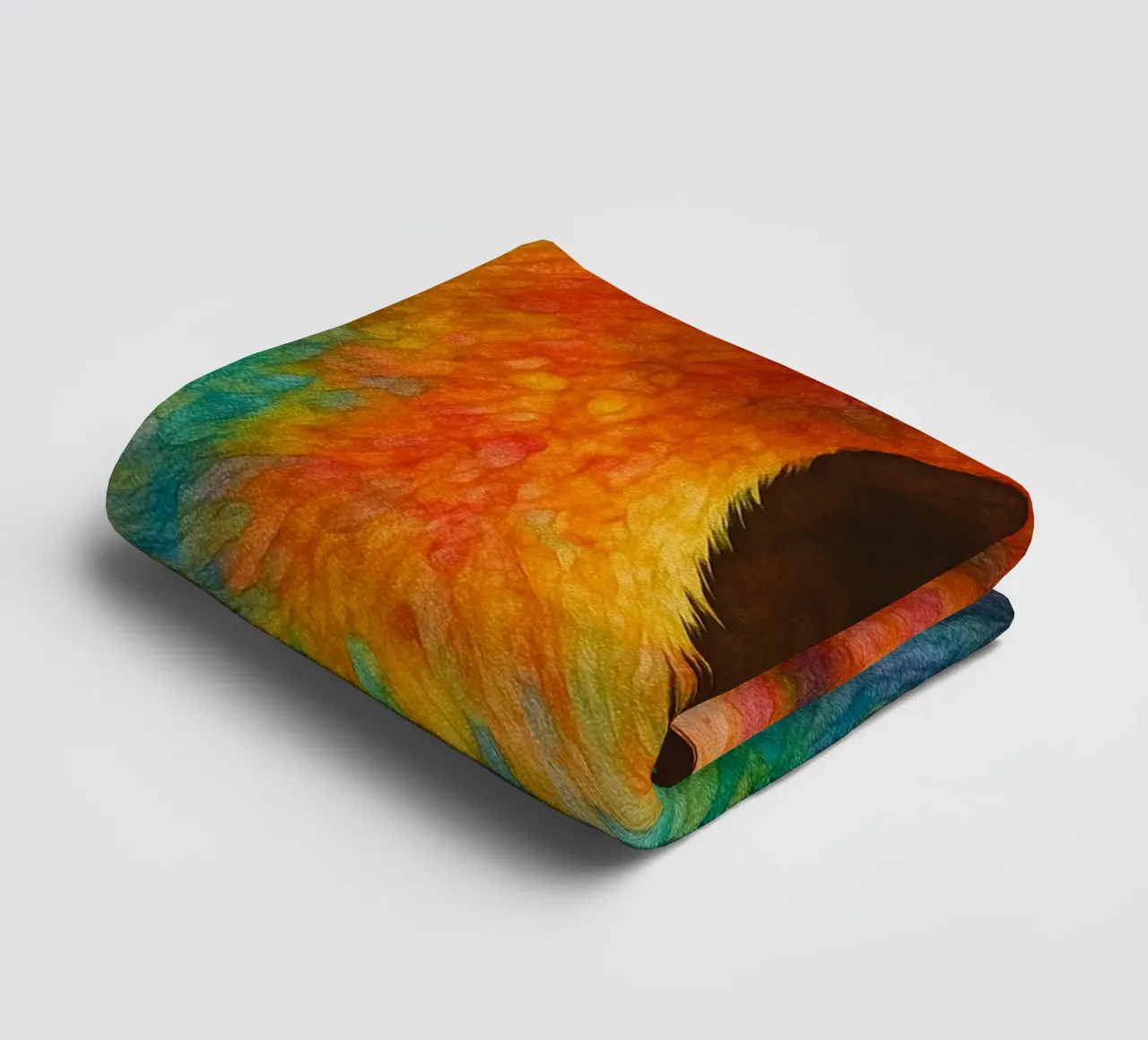 duck colorfull painting towel by toegoe