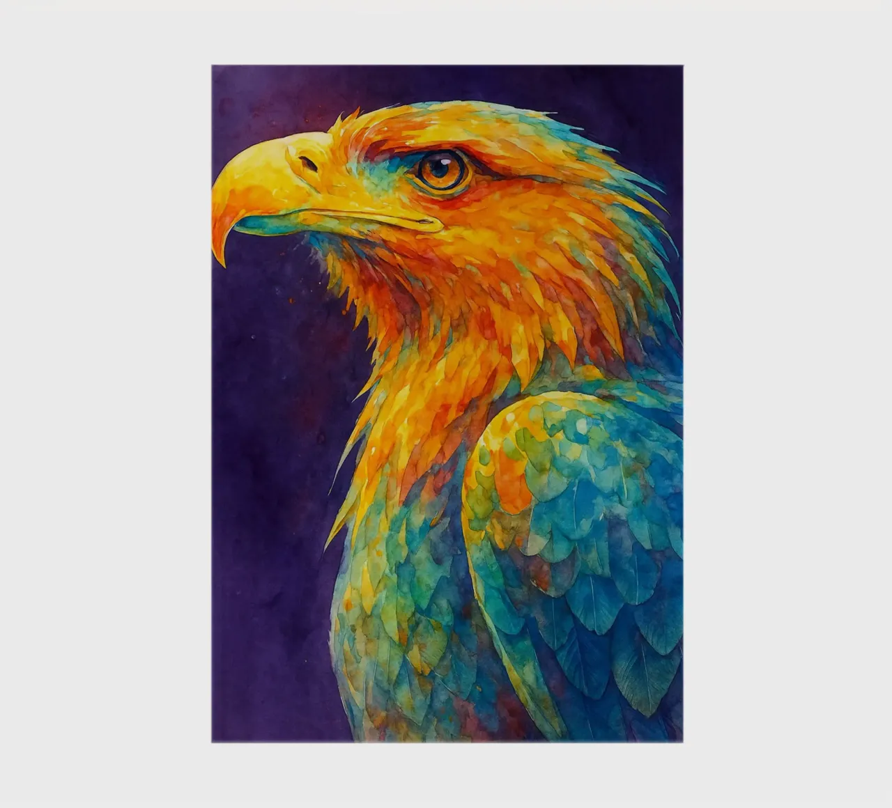 aigle peinture colorée carnet de notes de toegoe