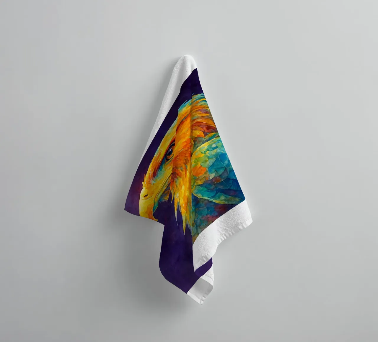 aigle peinture colorée serviette de bain de toegoe