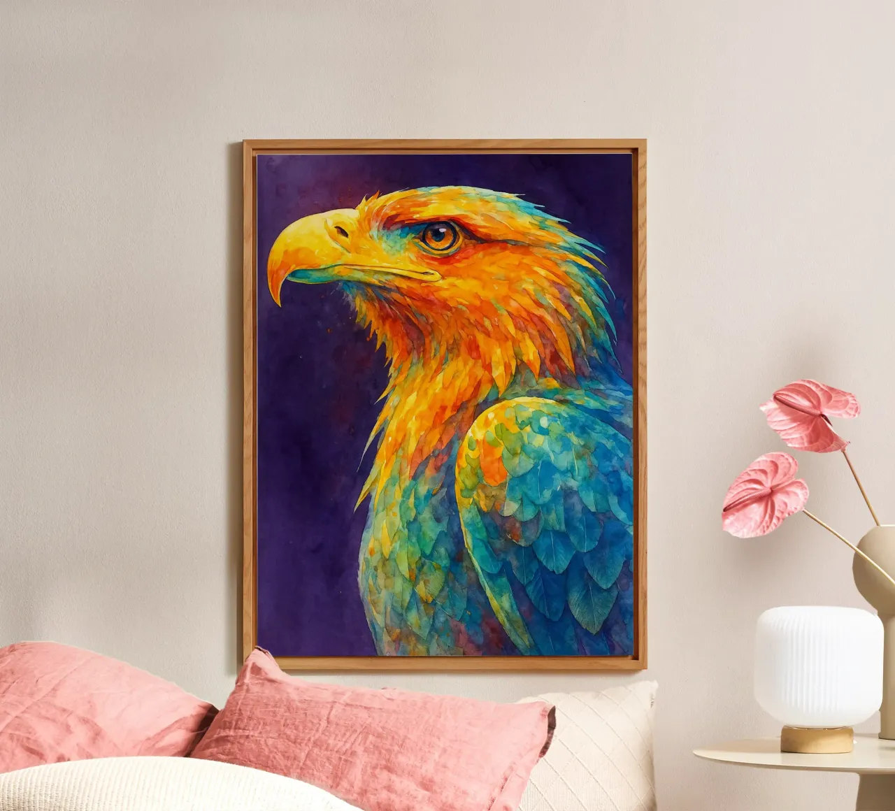 eagle colorfull painting alu-dibond by toegoe