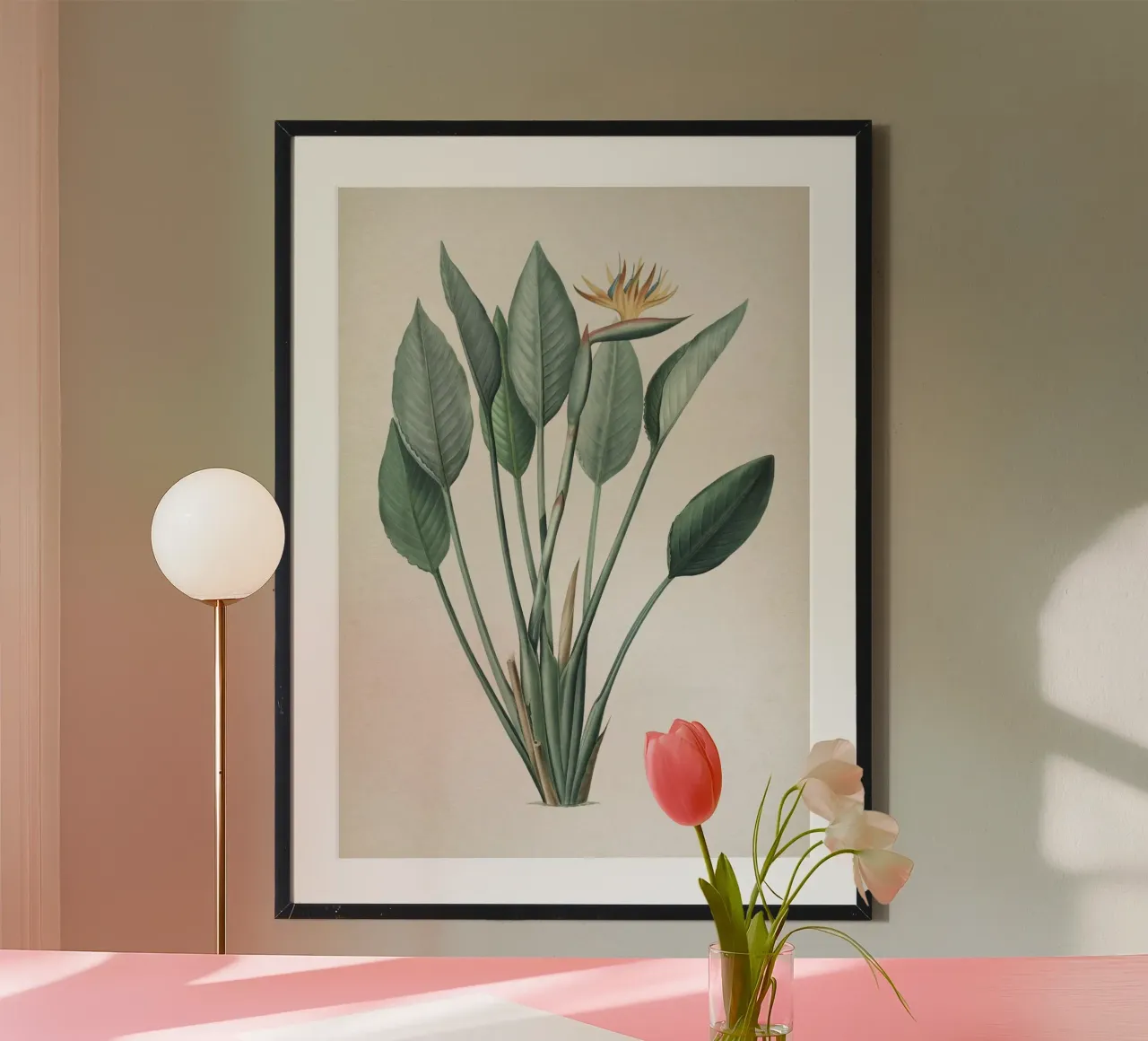 Vintage Redouté 2 Strelitzia Reginae carta hahnemühle da Vintage Print Collection
