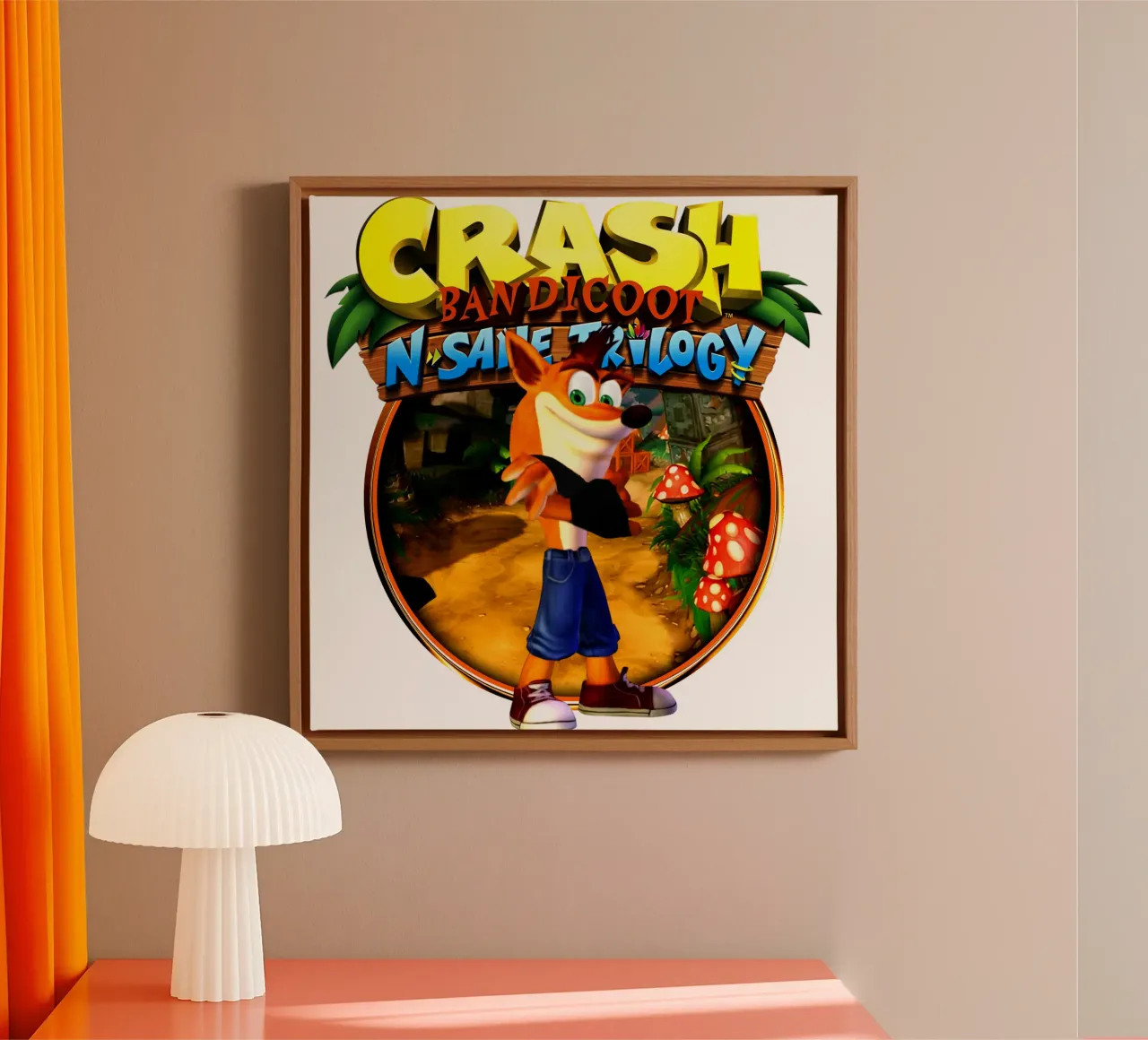 Crash Bandicoot - Naughty Dog tela con Cornice a cassetta da Deepness