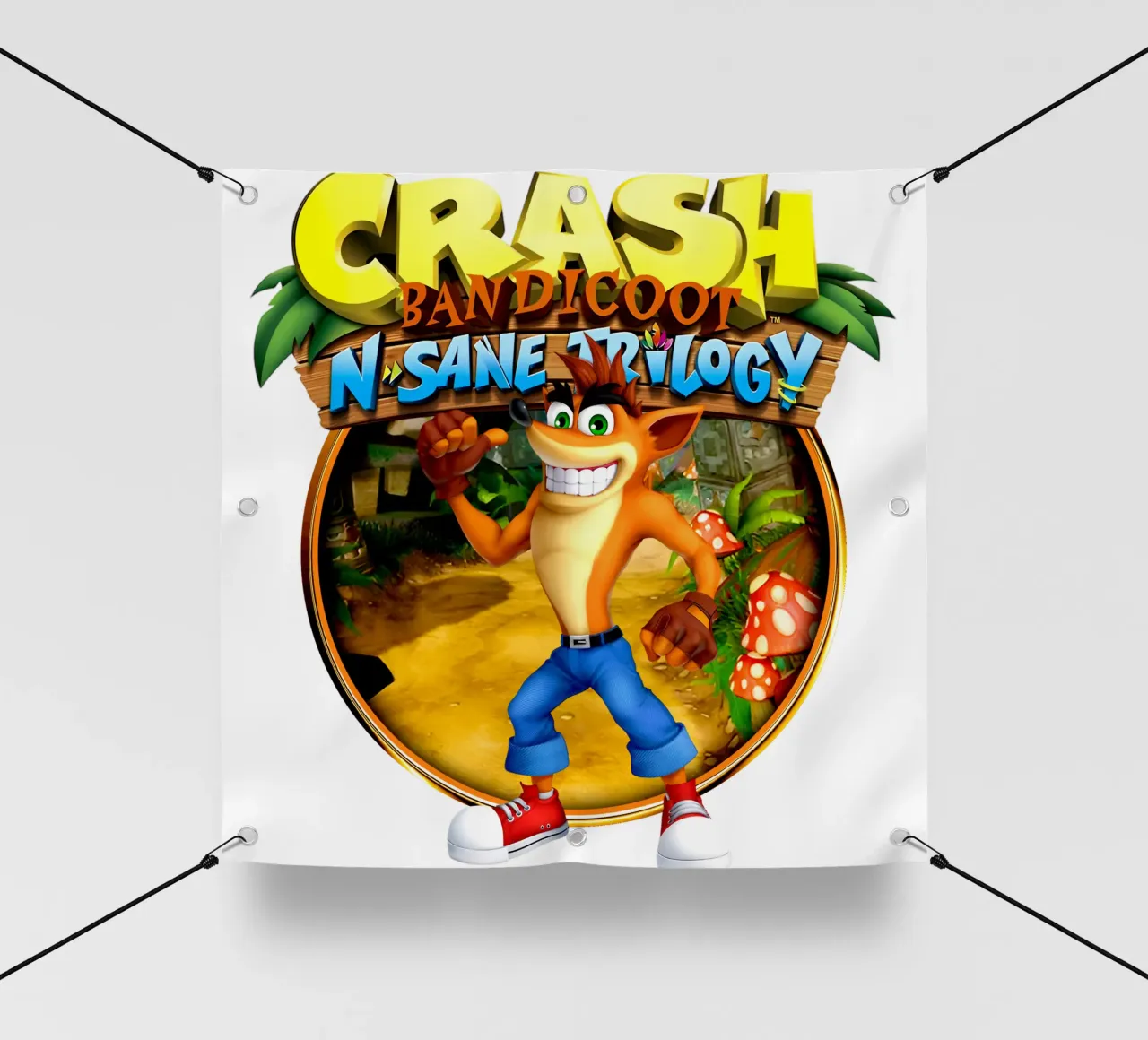 Crash bandicoot - Games Retro telo in pvc da Deepness