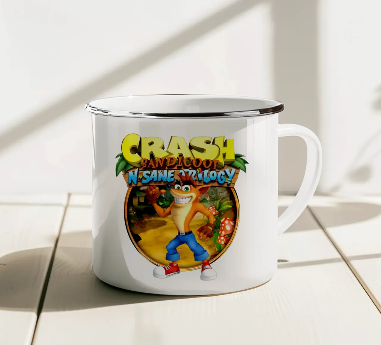 Crash bandicoot - Games Retro tazza in smalto da Deepness