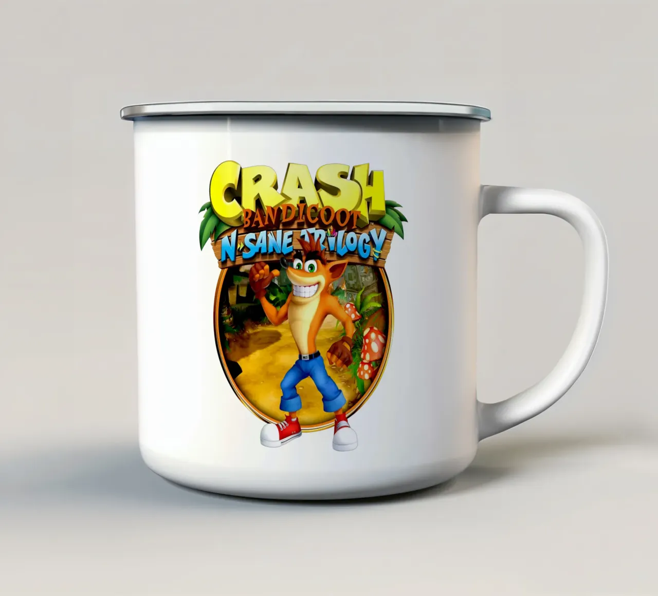 Crash bandicoot - Games Retro tazza in smalto da Deepness
