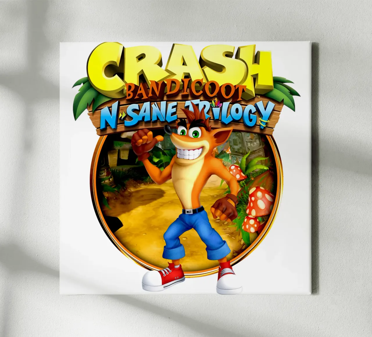 Crash bandicoot - Games Retro tela con Cornice a cassetta da Deepness