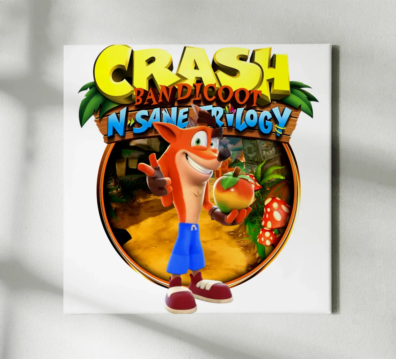 Crash Bandicoot - Vintage tela con Cornice a cassetta da Deepness