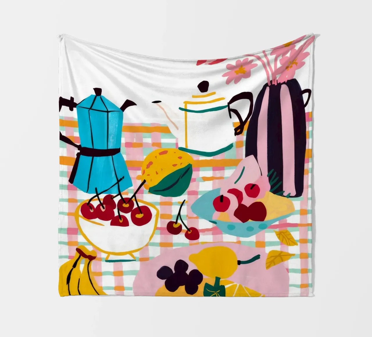 Breakfast Medley Stillness fleece blanket by Muse Artworks