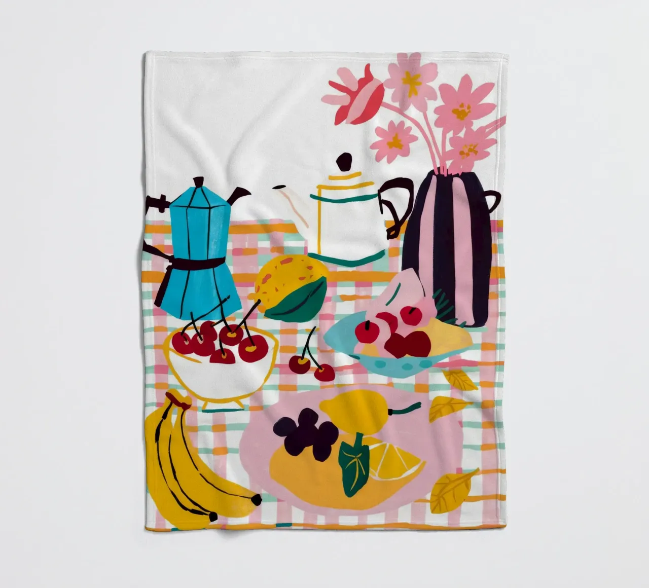 Breakfast Medley Stillness fleece blanket by Muse Artworks