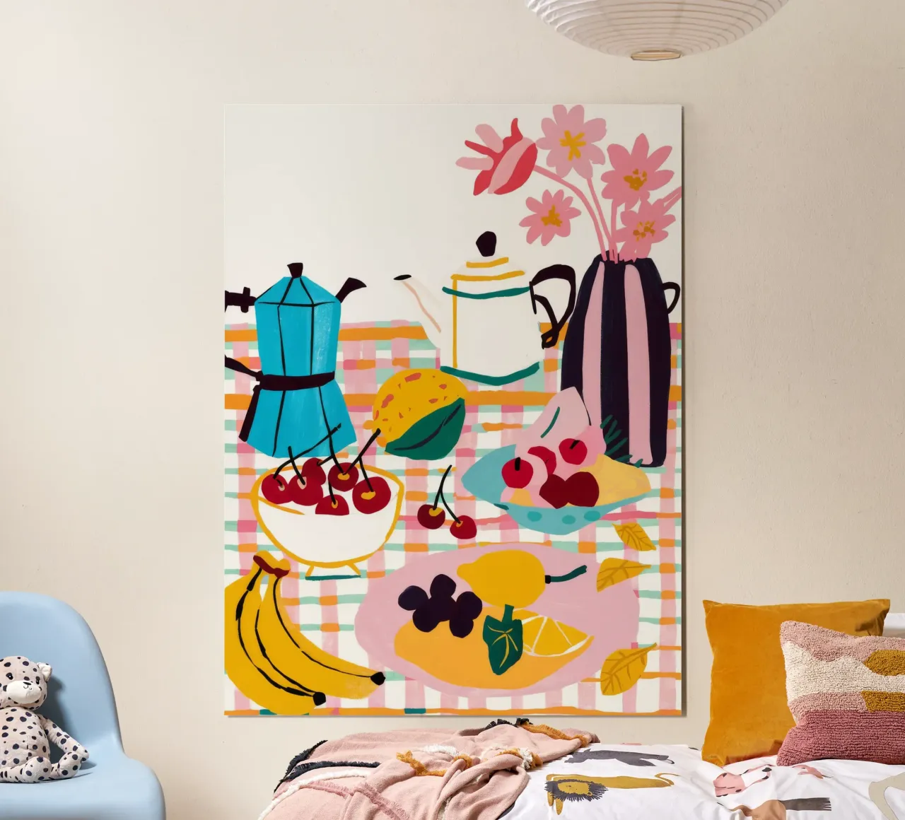 Medley per la colazione Stillness poster con telaio in plastica da Muse Artworks