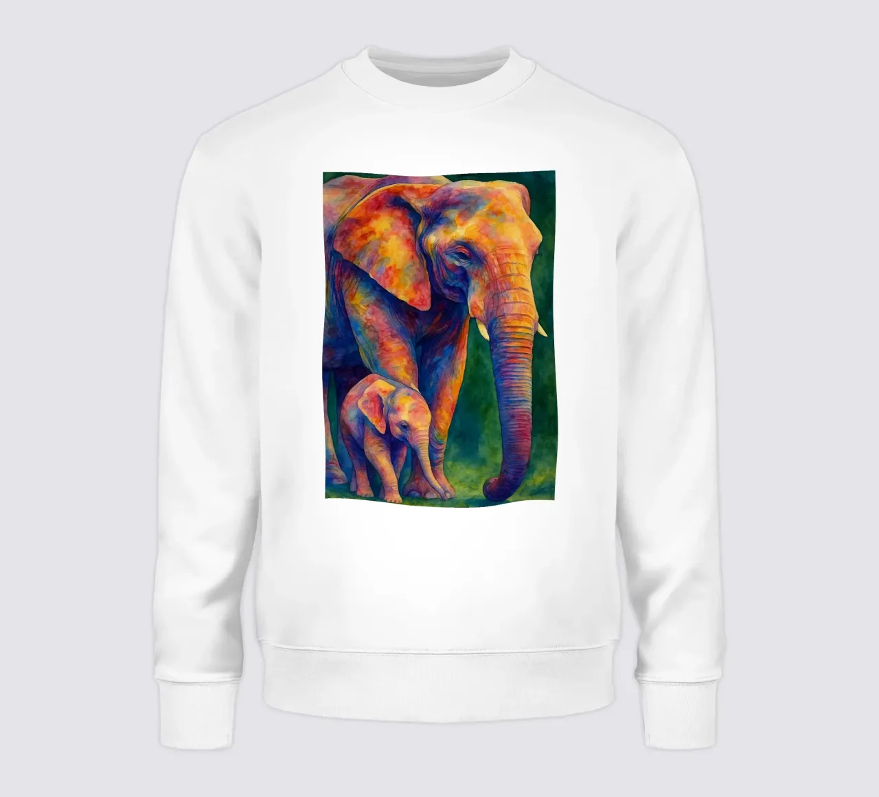 elefante e il suo cubo pittura colorata felpa da toegoe