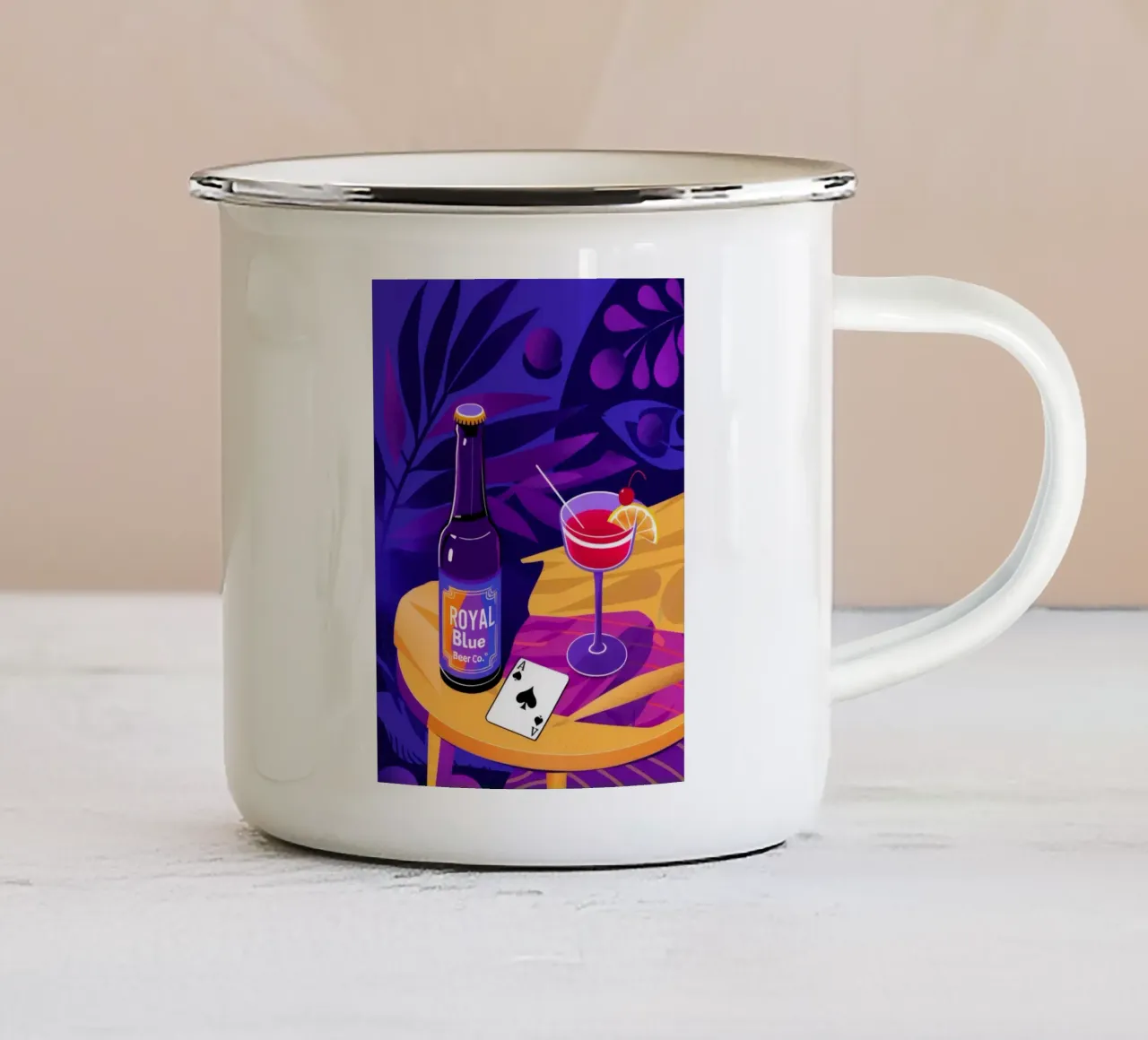 Carte da gioco Vino tazza in smalto da Muse Artworks