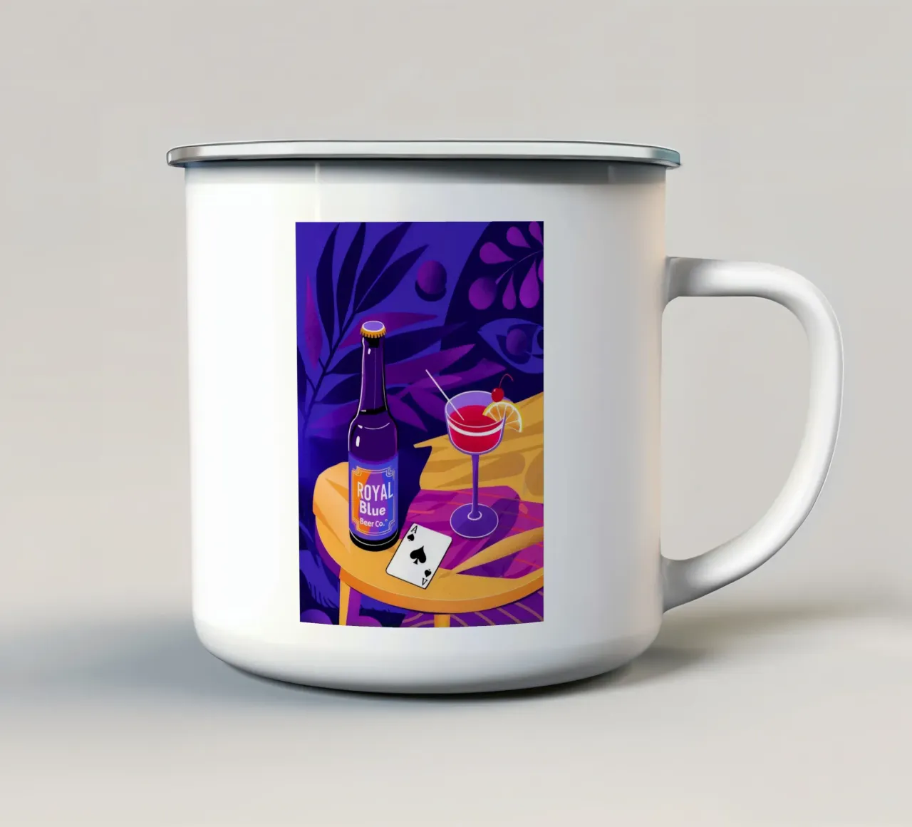 Carte da gioco Vino tazza in smalto da Muse Artworks