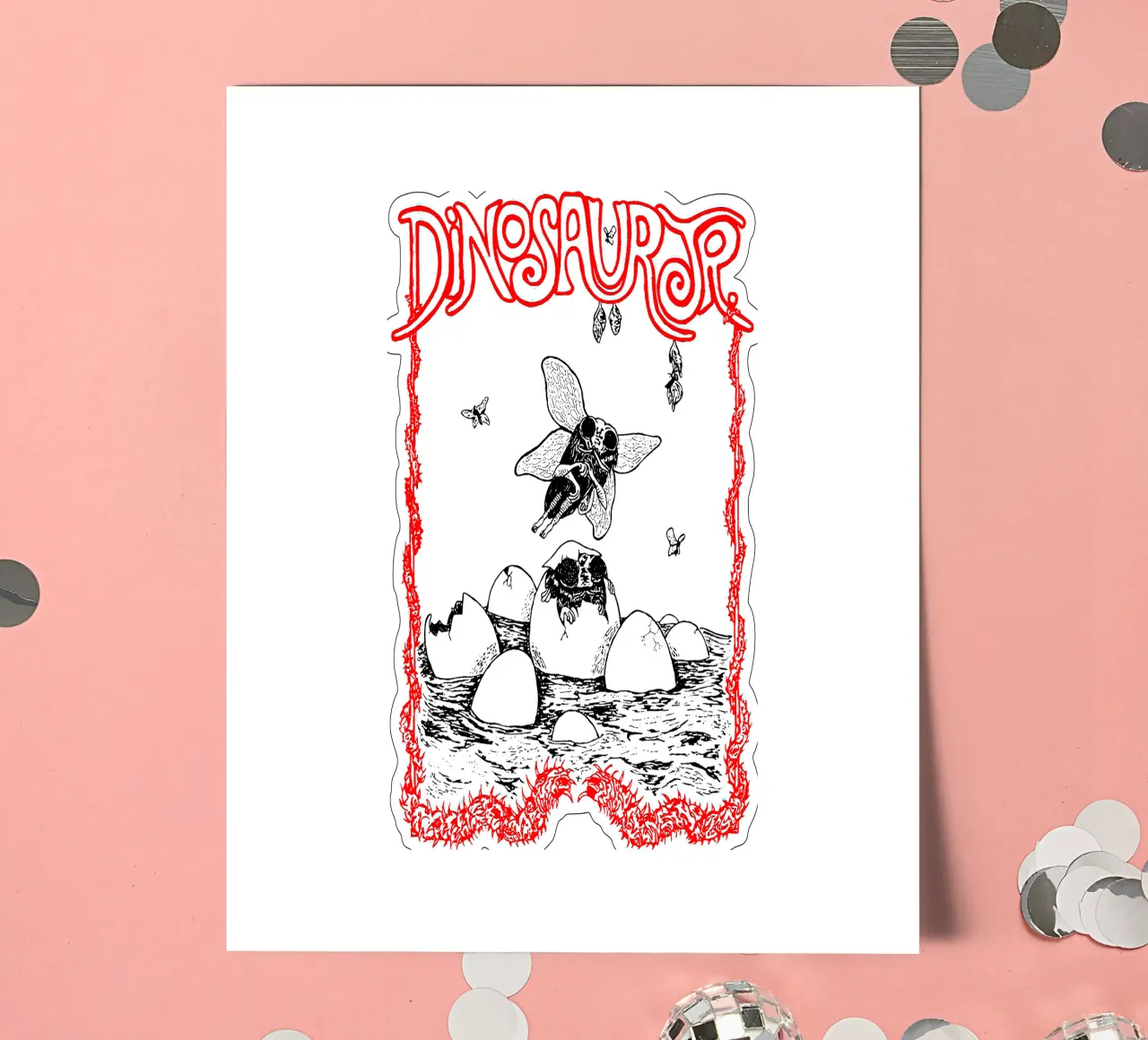 Dinosaur jr - Rock Band sticker sheet by Deepness