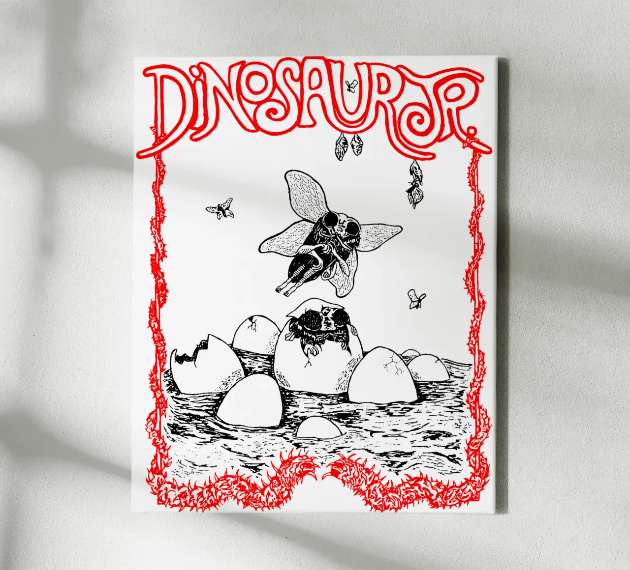 Dinosaur jr - Rock Band canvas met Baklijst van Deepness