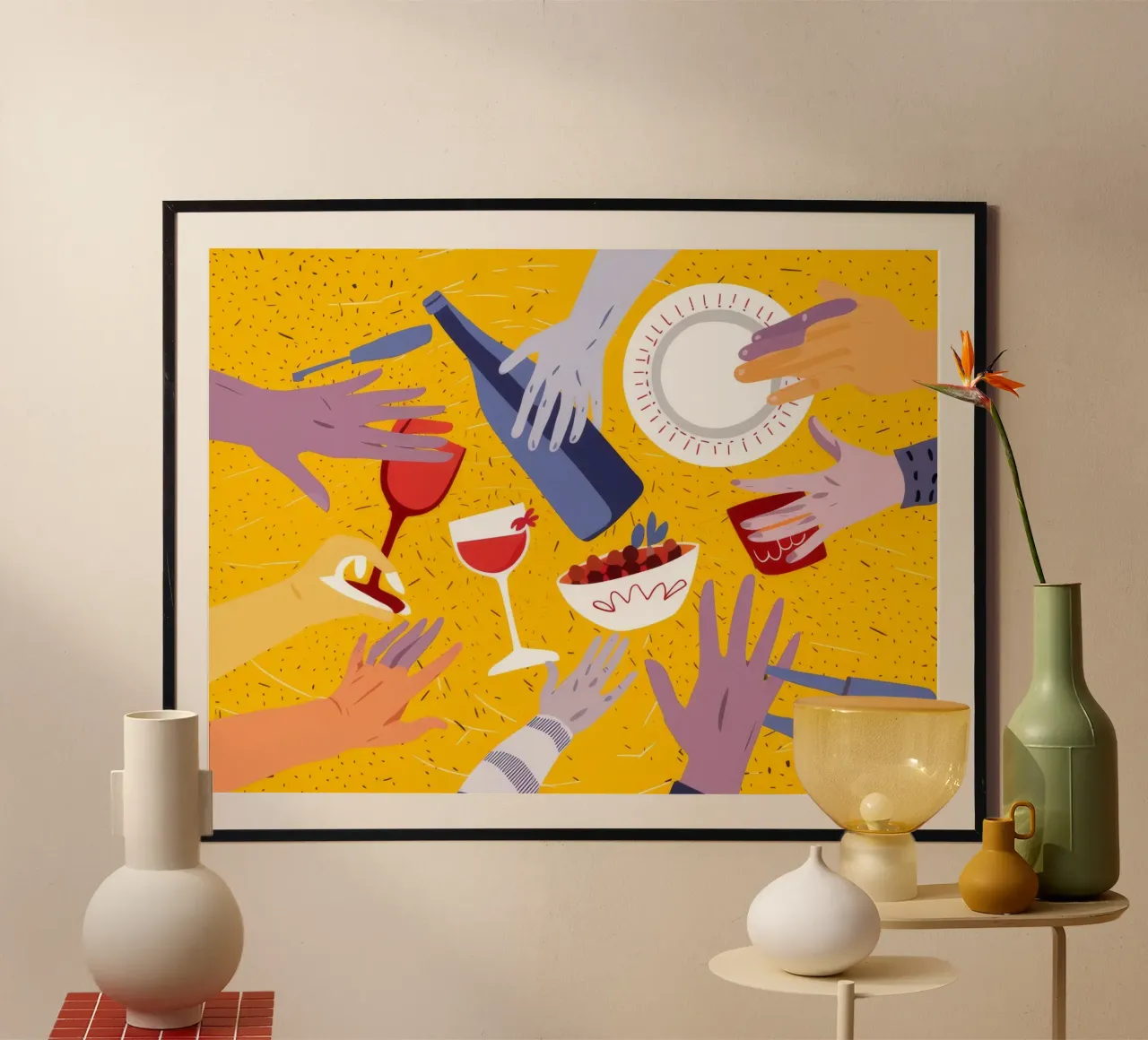 Der Griff zum Wein Poster von Muse Artworks
